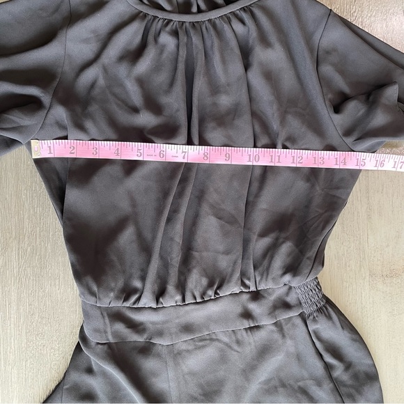 WHBM Black Flutter Sleeve Romper Onesie Jumpsuit 0P - Picture 7 of 10